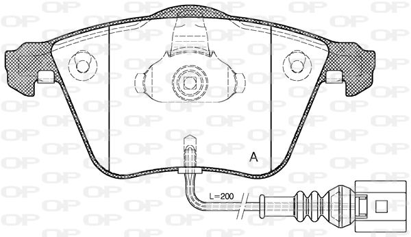 OPEN PARTS Комплект тормозных колодок, дисковый тормоз BPA0964.41